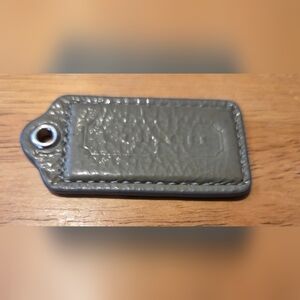 Sage Green Patent Leather Keychain Tag